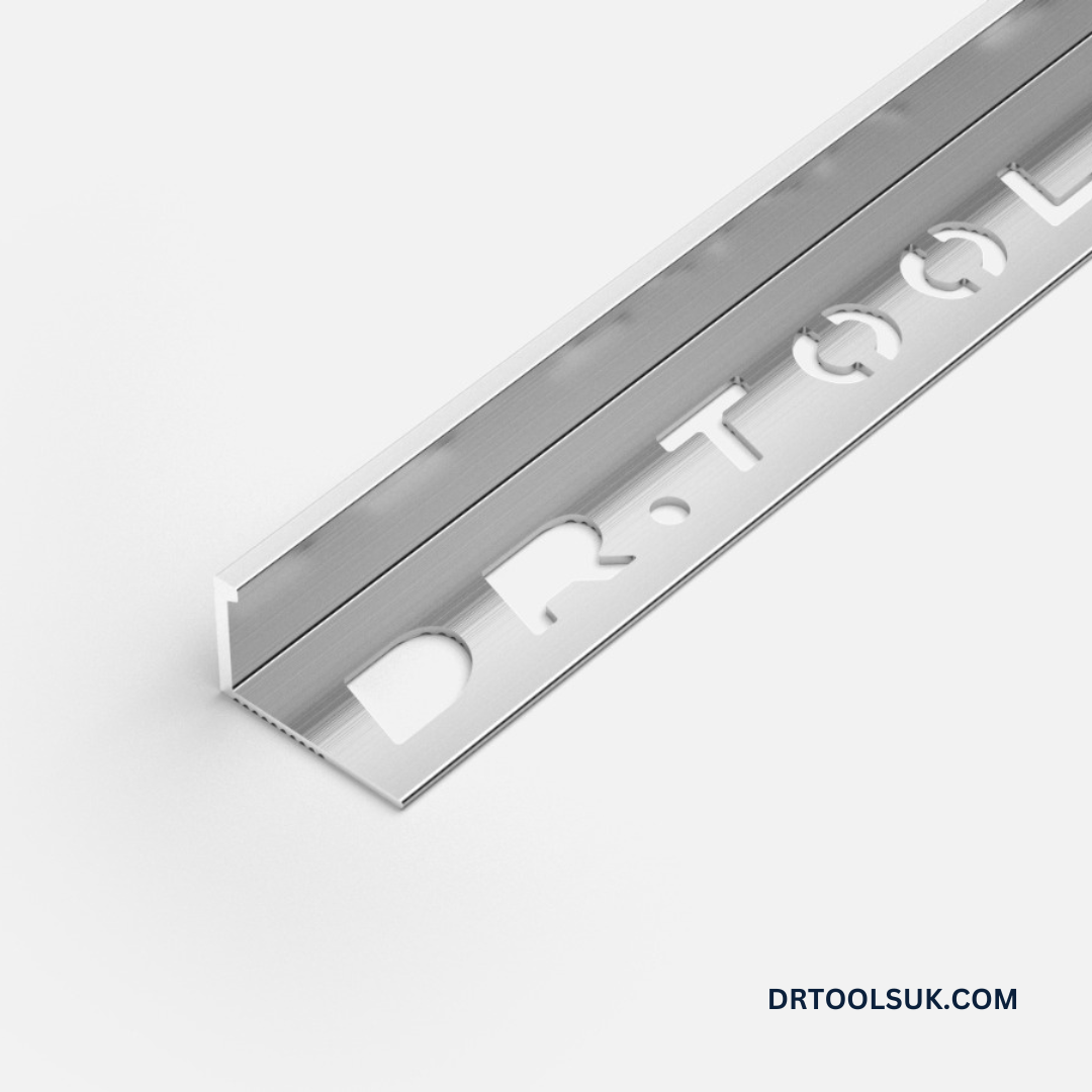10MM BRUSH CHROME ALUMINIUM TILE TRIMS 2.4M 