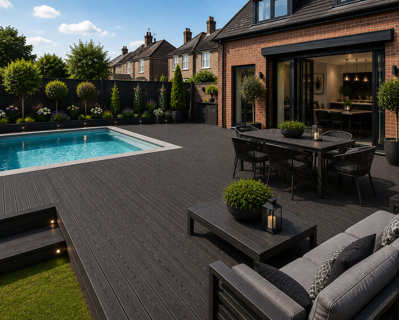 WPC Composite Decking  Black 3.6M