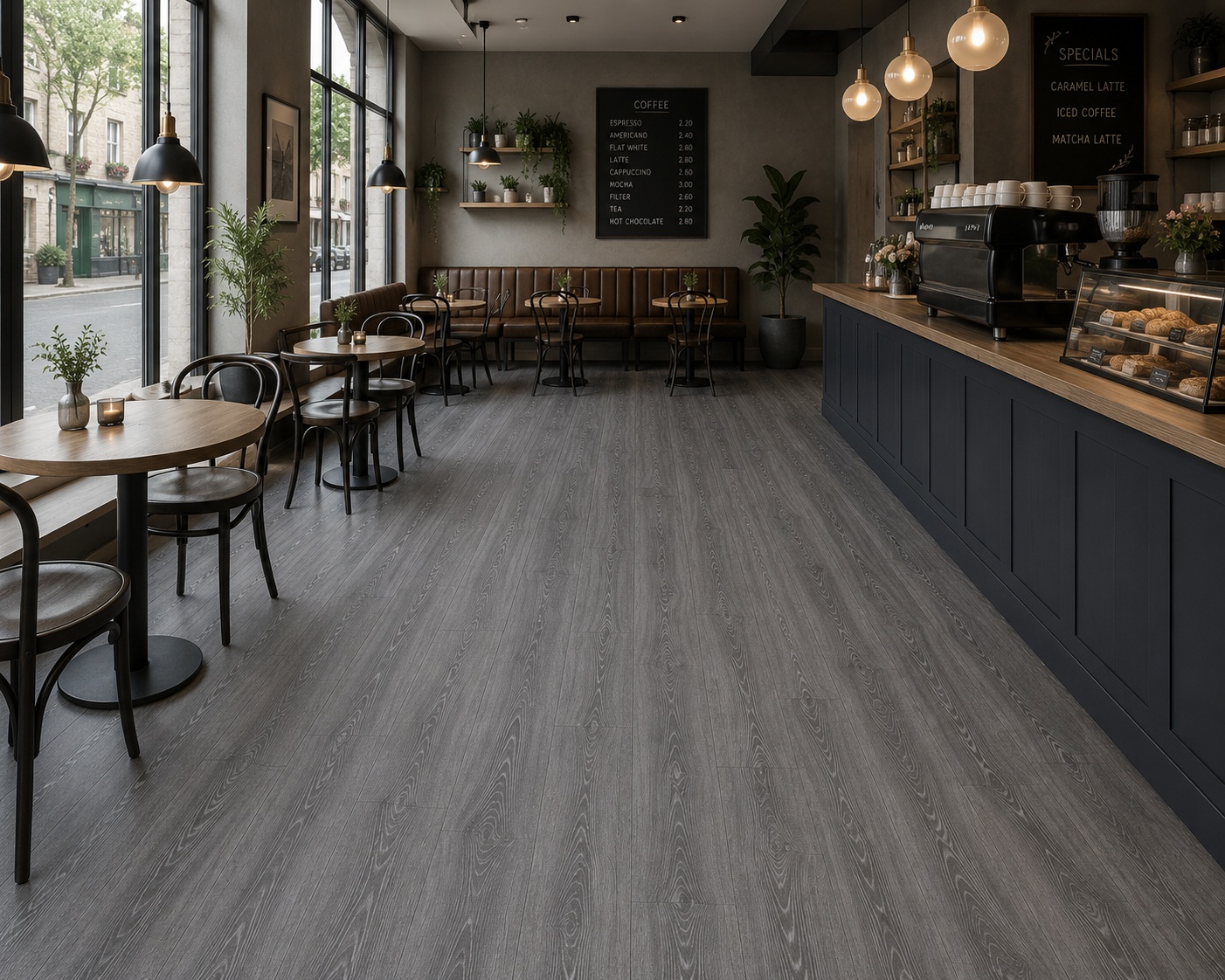 SPC CLICK FLOORING  Dark Grey 6MM    