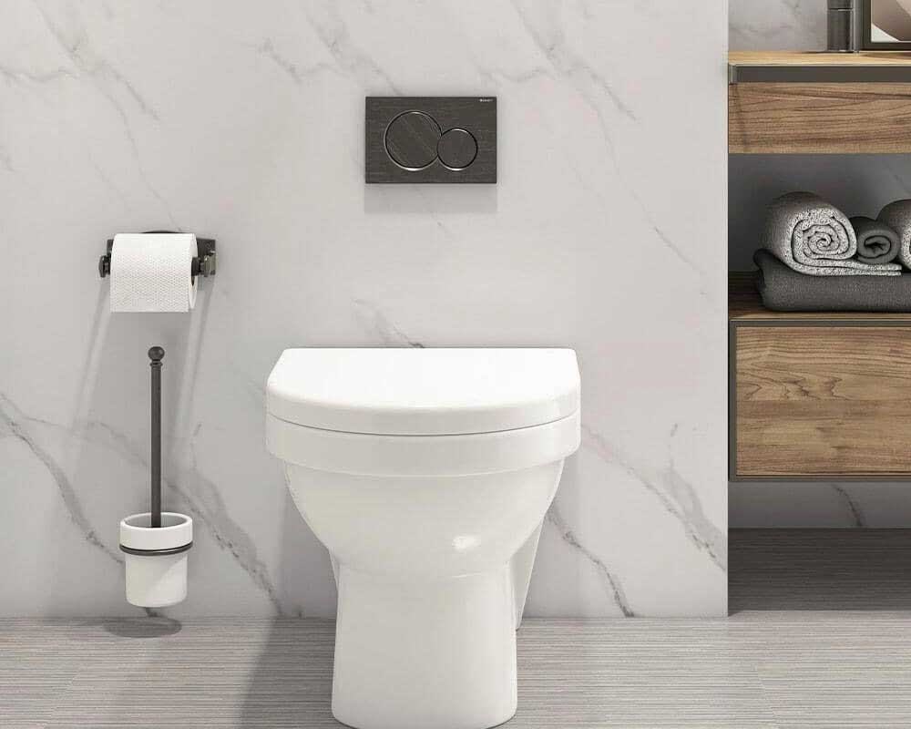 White Carrara Marble Matt Shower Panel 