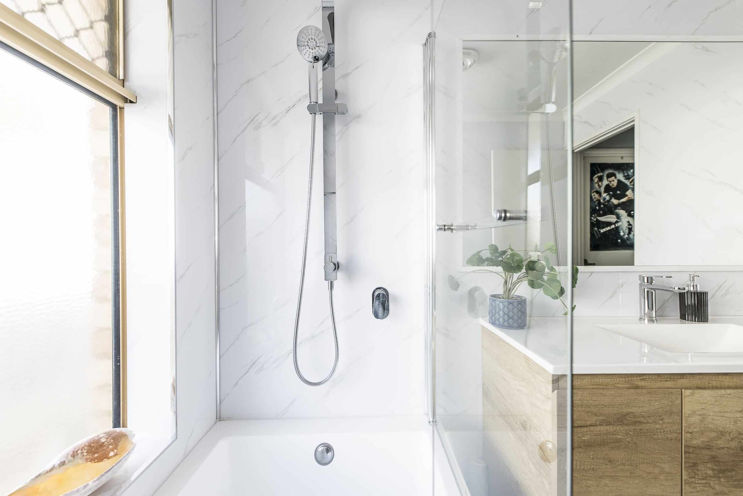 White Carrara Marble Gloss Shower Panel